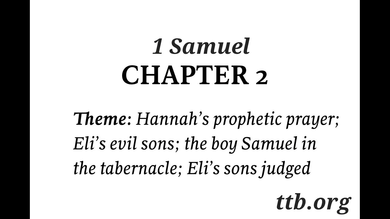 1 Samuel Chapter 2 (Bible Study)