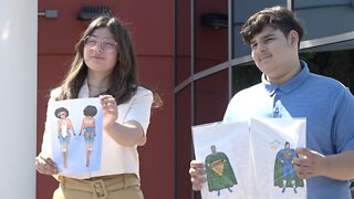 Two teens design hunger-fighting superheroes for Comic Con