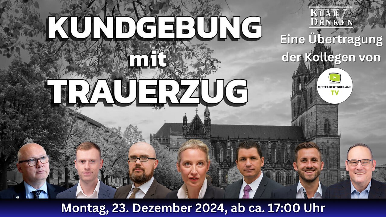 🔴💥Kundgebung mit Trauerzug aus Magdeburg💥