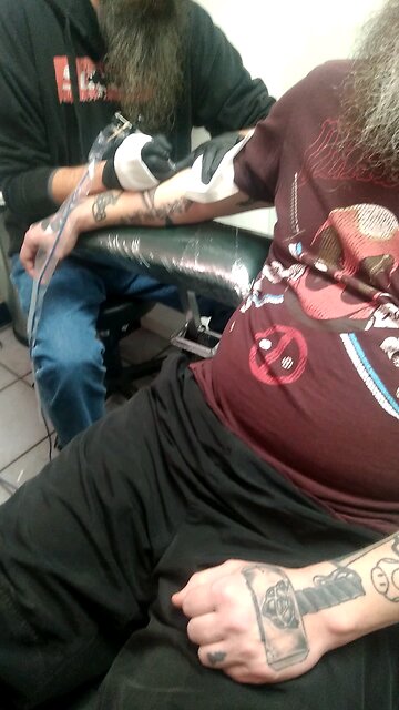 little friday the 13th tattoo done by Andy Jacob at Just Skin Tattoos and body piercings