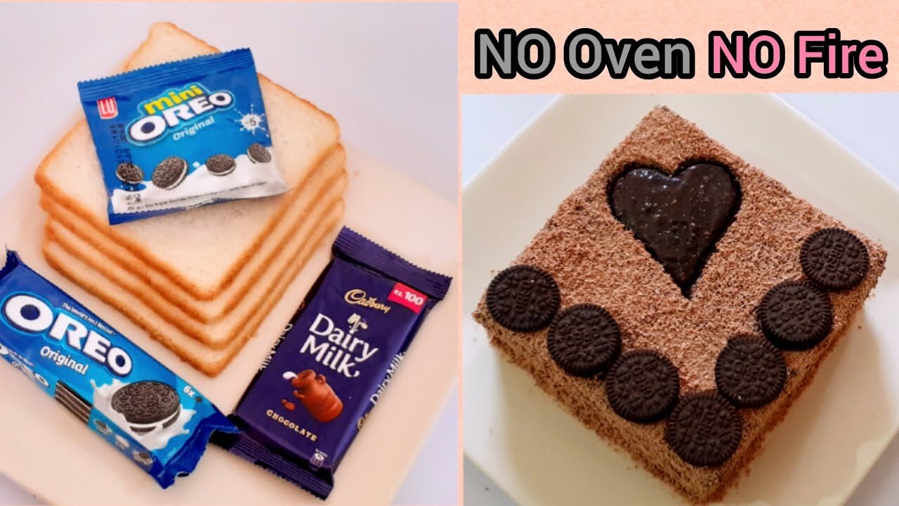 Won 1st Prize In School Competition with Fireless Cake with Oreo Biscuits || Valentine's day Cake