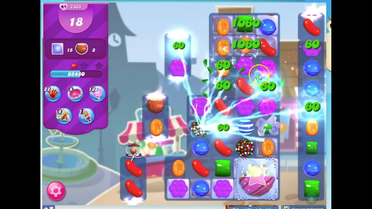 Candy Crush Level 2365 Audio Talkthrough, 3 Stars 0 Boosters