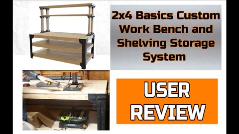 2x4basics 90164MI Custom Work Bench and Shelving Storage System - Just Add Lumber! Here's What We Did