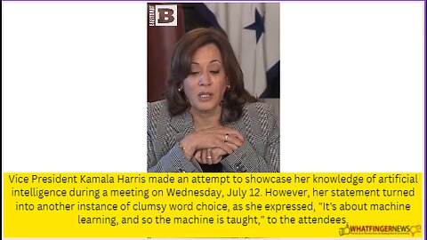 Vice President Kamala Harris made an attempt to showcase her knowledge of artificial