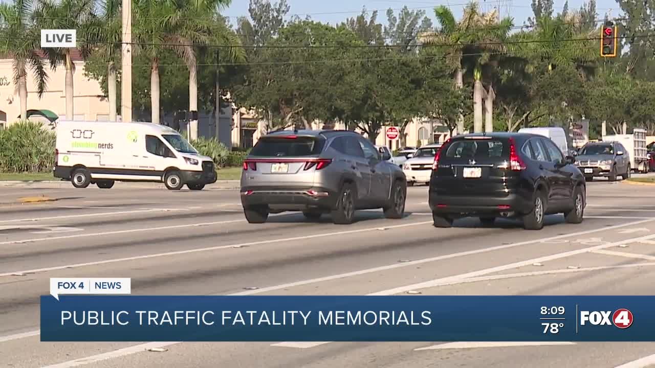 Bonita Springs public traffic fatality memorials