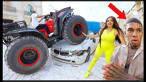 Destroy my BMW with the worlds biggest Quadbike