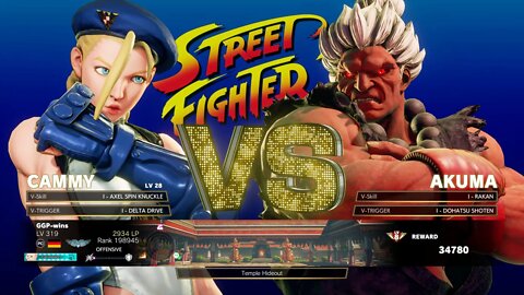 Street Fighter V SF2 Route Full Play as Cammy