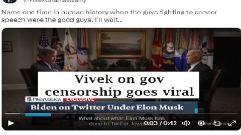 Vivek on gov censorship gets 1.6M views in 1 day