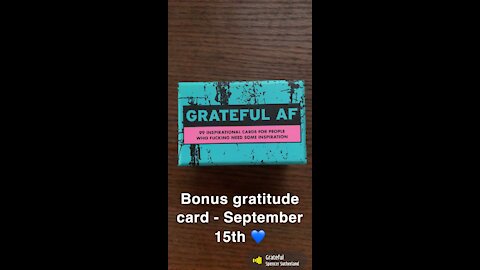 Bonus September 15th Gratitude card