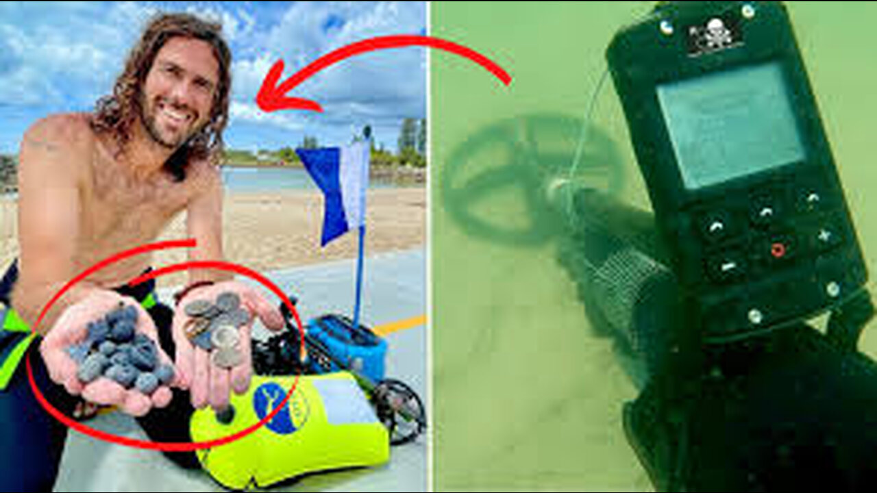 Gold Diving at the Beach Metal Detecting Underwater (Scuba Diving)