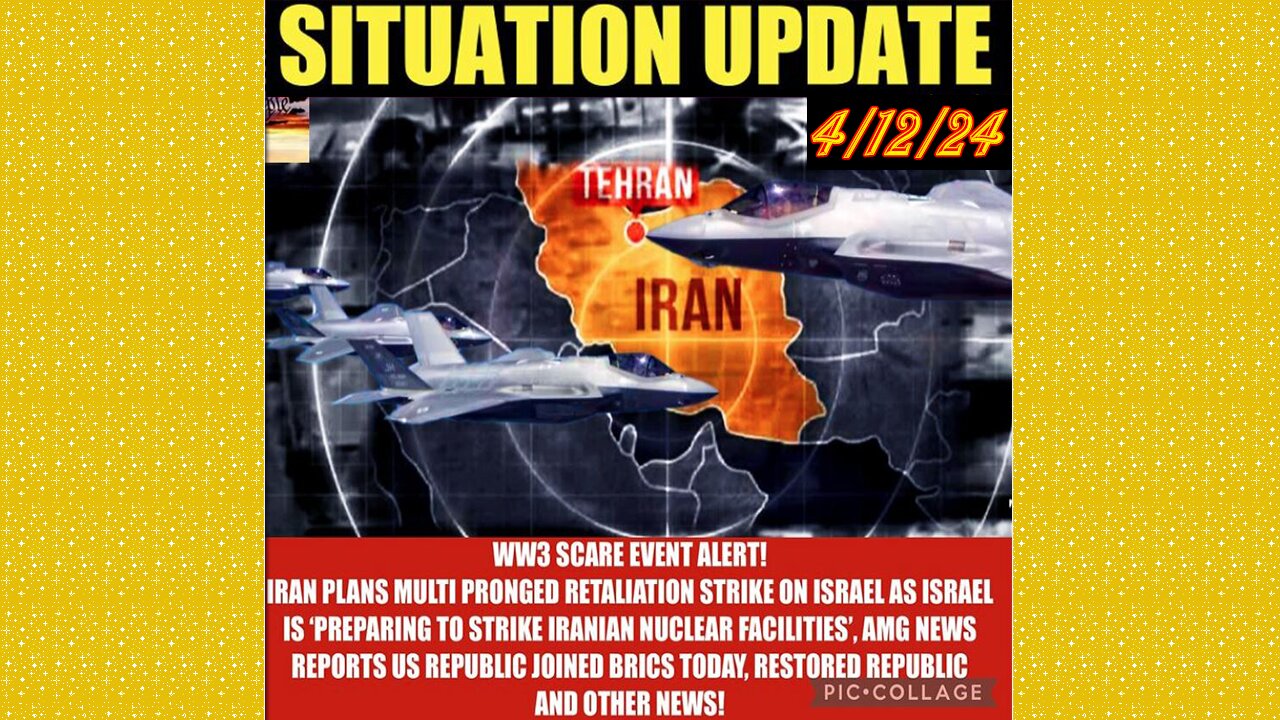 SITUATION UPDATE 4/12/24 - AI System Used To Bomb Gaza, Gcr/Judy Byington Update, Us Republic, WW3