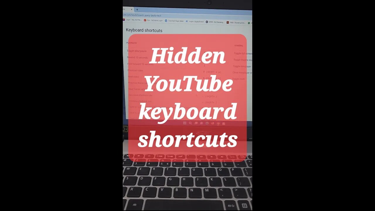 Hidden youtube keyboard shortcuts #shorts #youtubeshorts