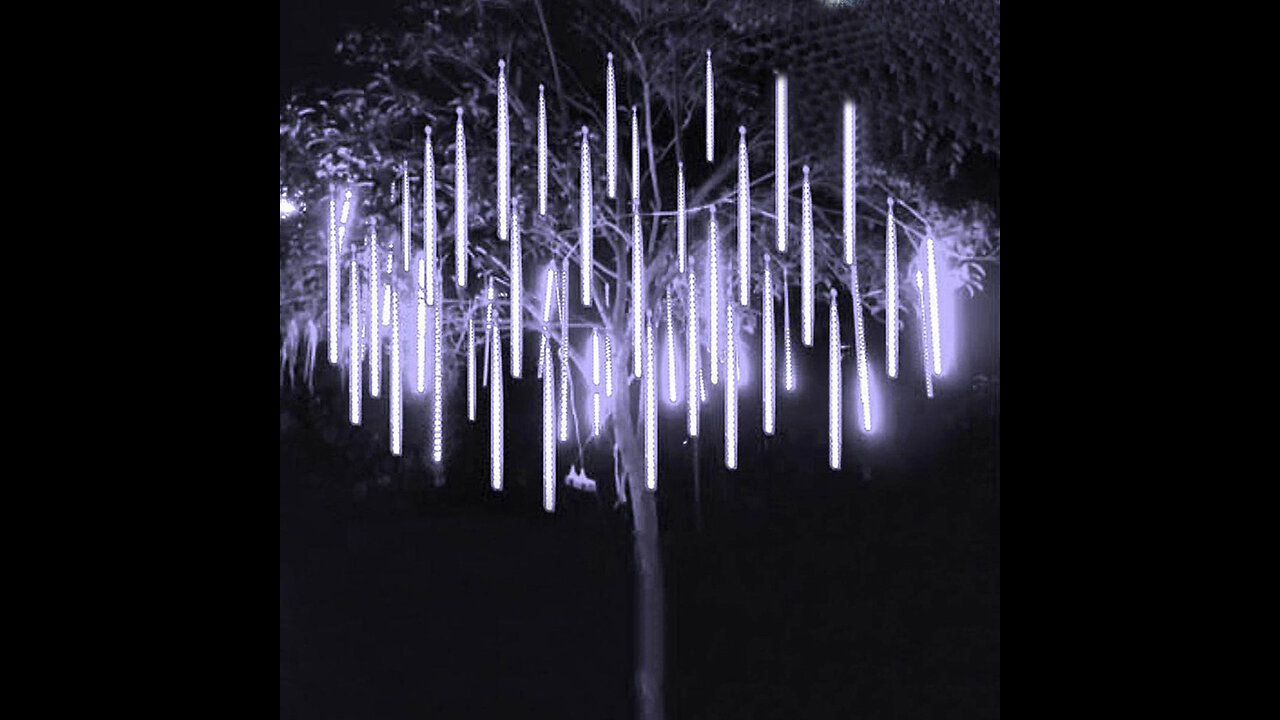 LED Meteor Shower Rain Lights Waterproof Falling Raindrop Fairy String Light