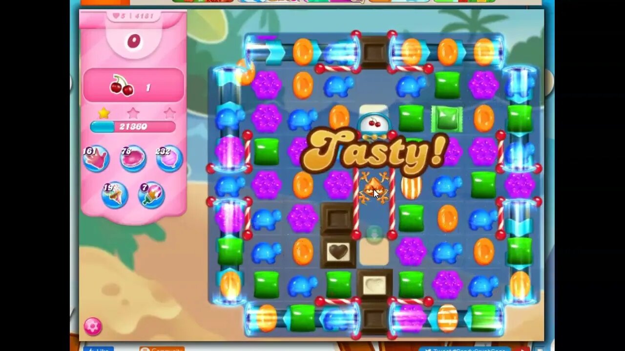 Candy Crush Level 4181 Talkthrough, 18 Moves 0 Boosters