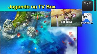 Jogando na TV Box - Sky Force Anniversary