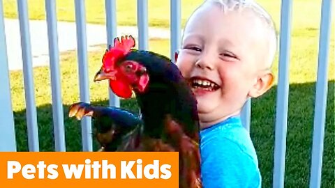 Funny child and animal video #animal #child