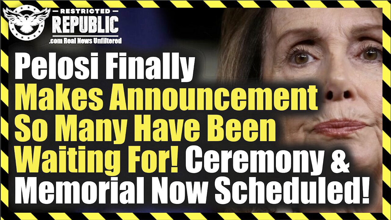 Pelosi Finally Makes Announcement So Many Have Been Waiting For! Ceremony & Memorial Now Scheduled!