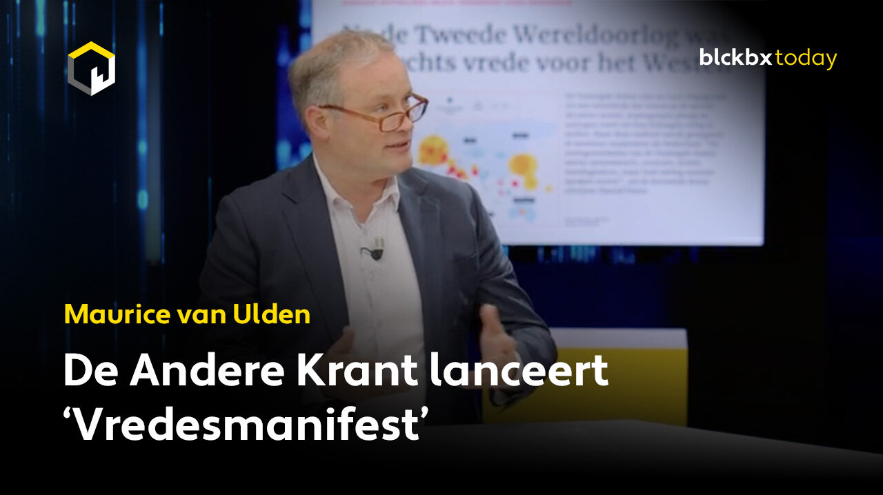 De Andere Krant lanceert ‘Vredesmanifest’, aldus Maurice van Ulden