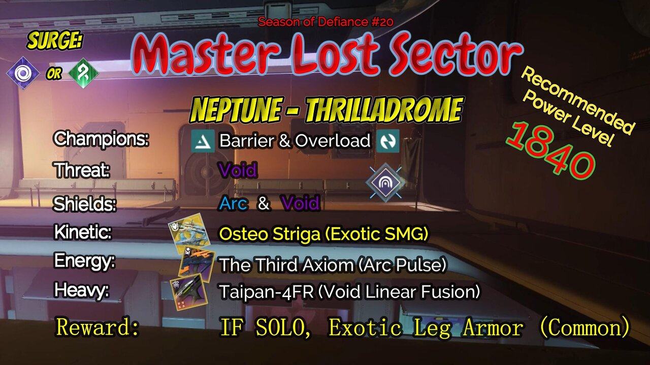 Destiny 2 Master Lost Sector: Neptune - Hydroponics Delta on my Void Titan 5-17-23