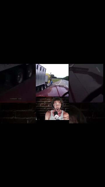 Crazy close call for truck driver