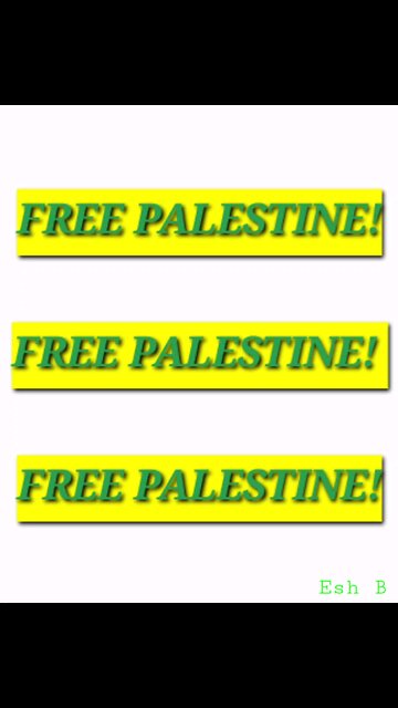 FREE, FREE, PALESTINE!