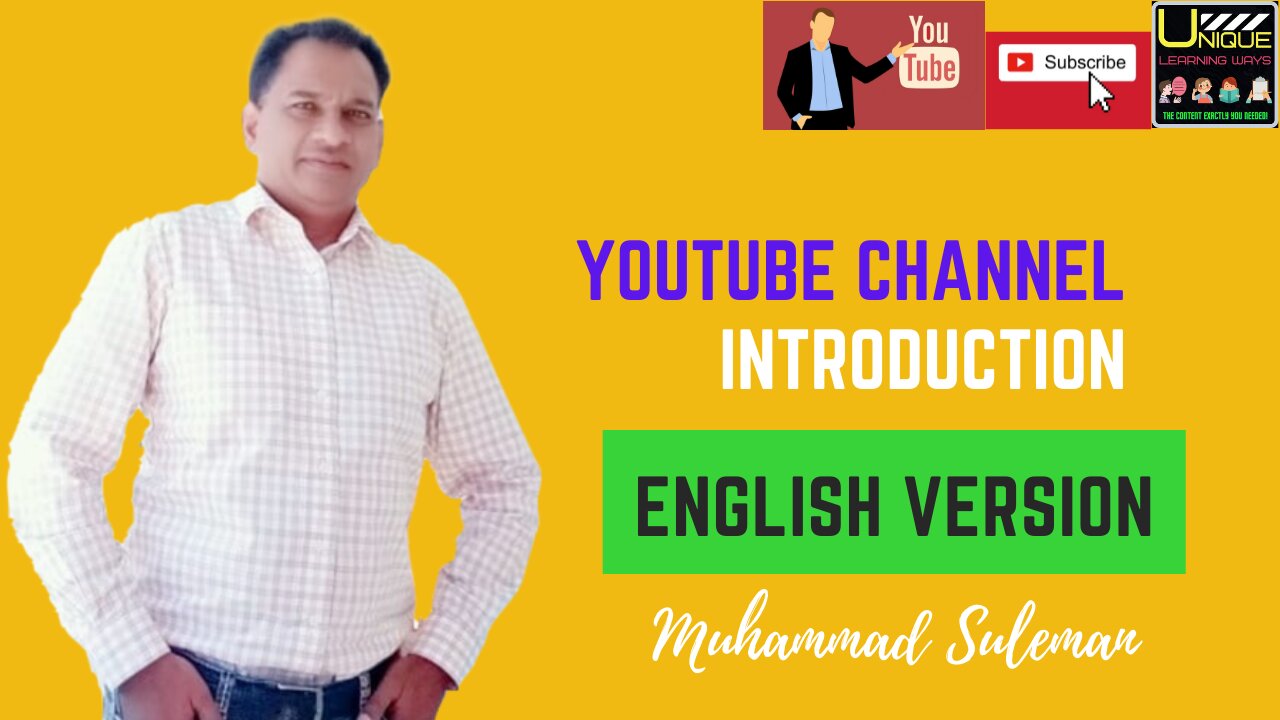 How to introduce your YouTube channel / Introduction to my YouTube channel / YouTube channel intro/