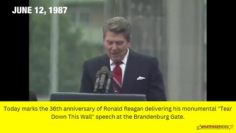 Today marks the 36th anniversary of Ronald Reagan delivering his monumental