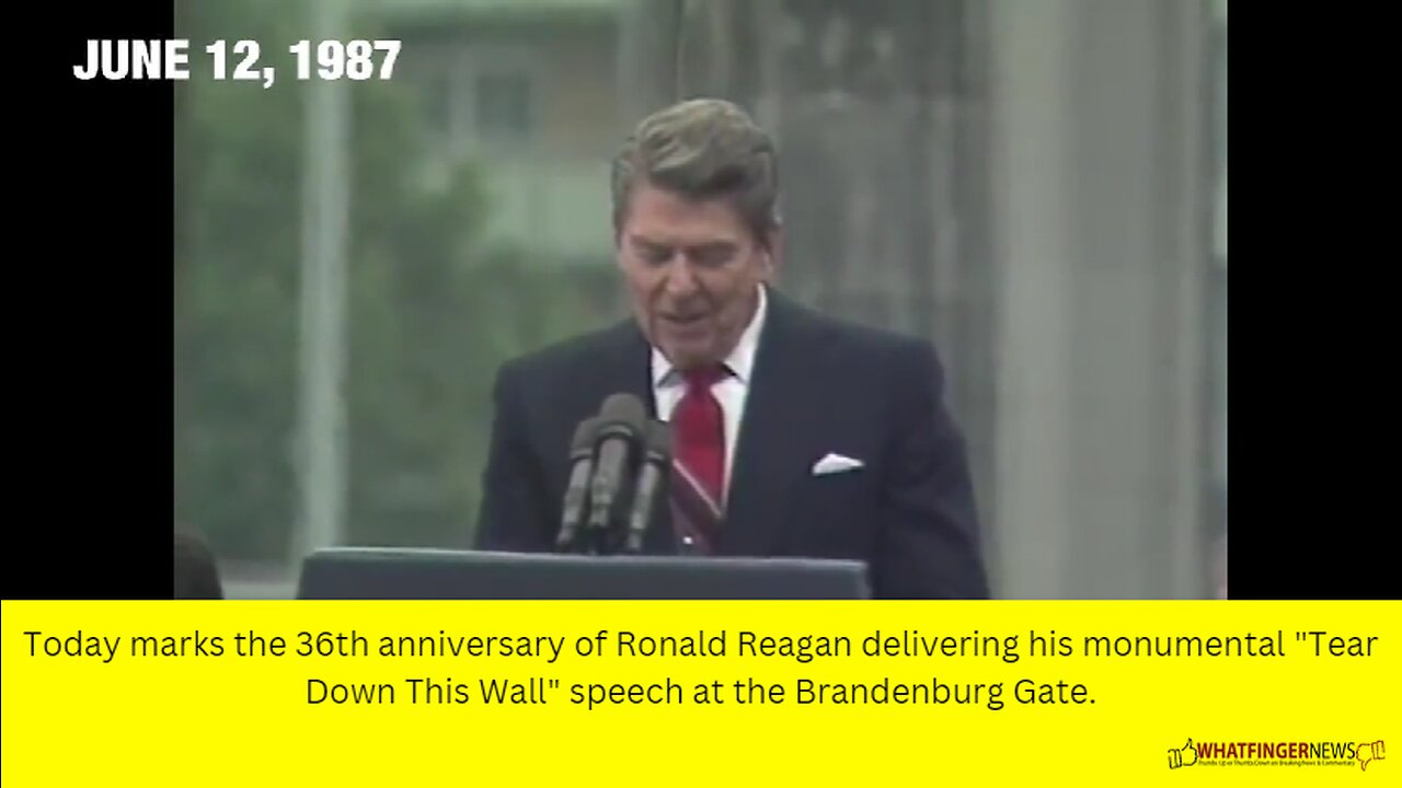 Today marks the 36th anniversary of Ronald Reagan delivering his monumental