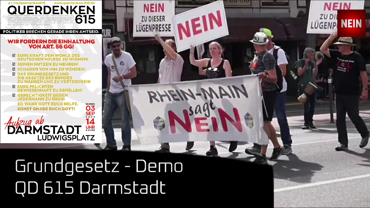 WIR SAGEN NEIN! Art. 56 GG Demo in Darmstadt (Erinnerungen an den 03.09.22)