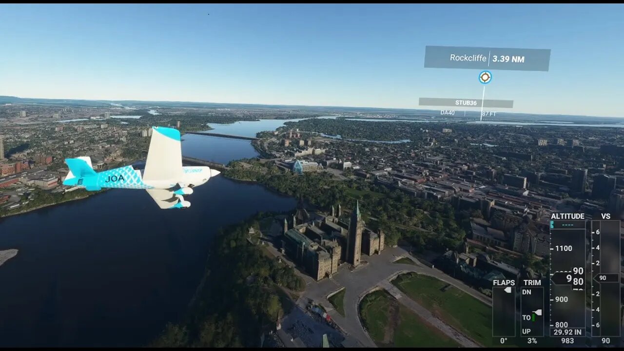 Flight Simulator 2020 | Flight ✈️ above Ottawa (CYOW), Gatineau, and Orleans 😎👨🏼✈️