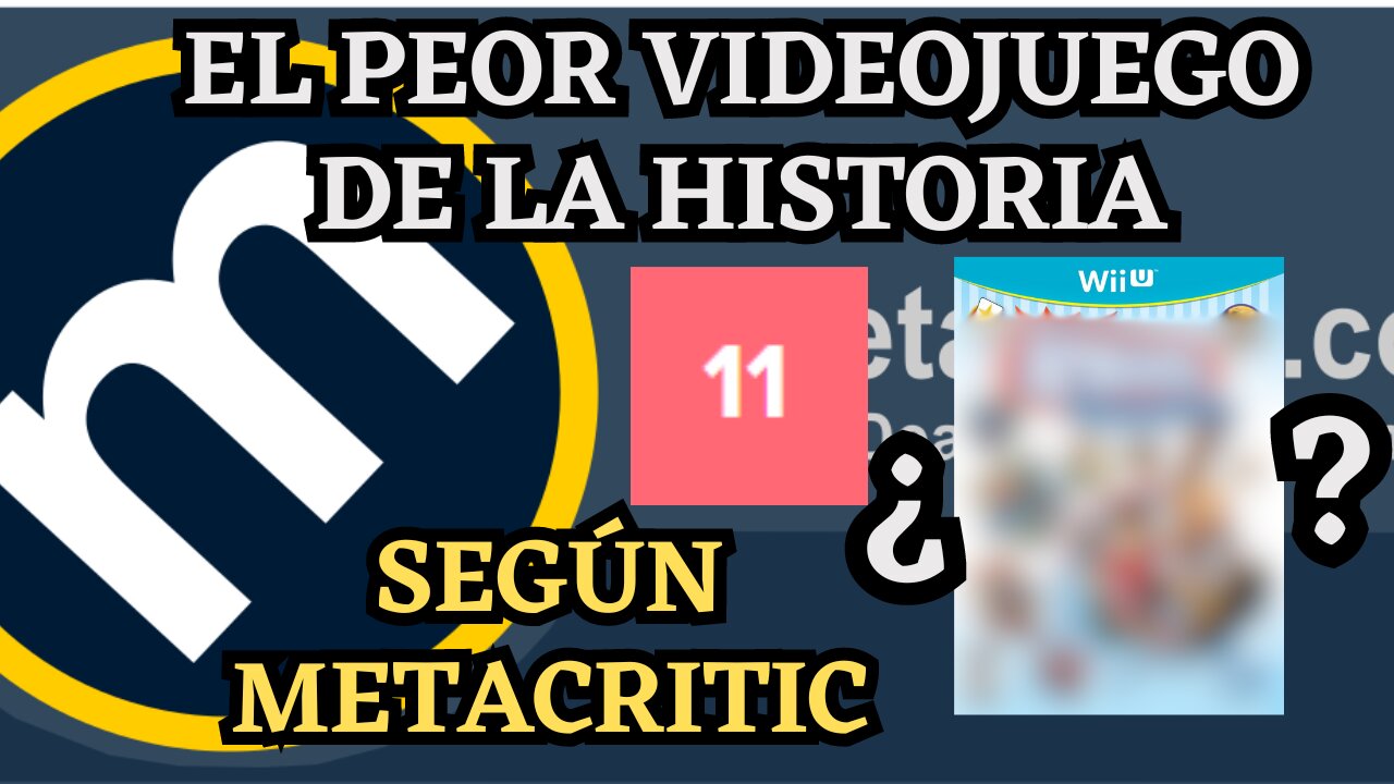 EL PEOR VIDEOJUEGO DE LA HISTORIA SEGÚN METACRITIC