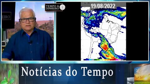 Previsão do tempo com ar seco com nova rodada de chuvas no MT,MS ,SP, PR e SC