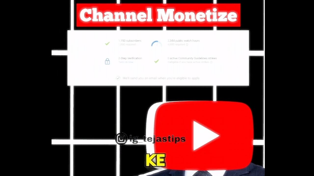 Monitize you tube channel