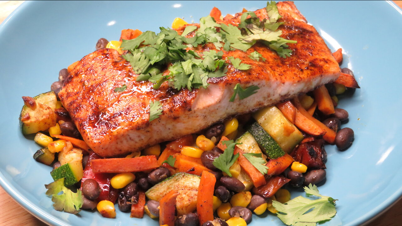 Brown Sugar-Chipotle Salmon! Cooking with the Entire Family!