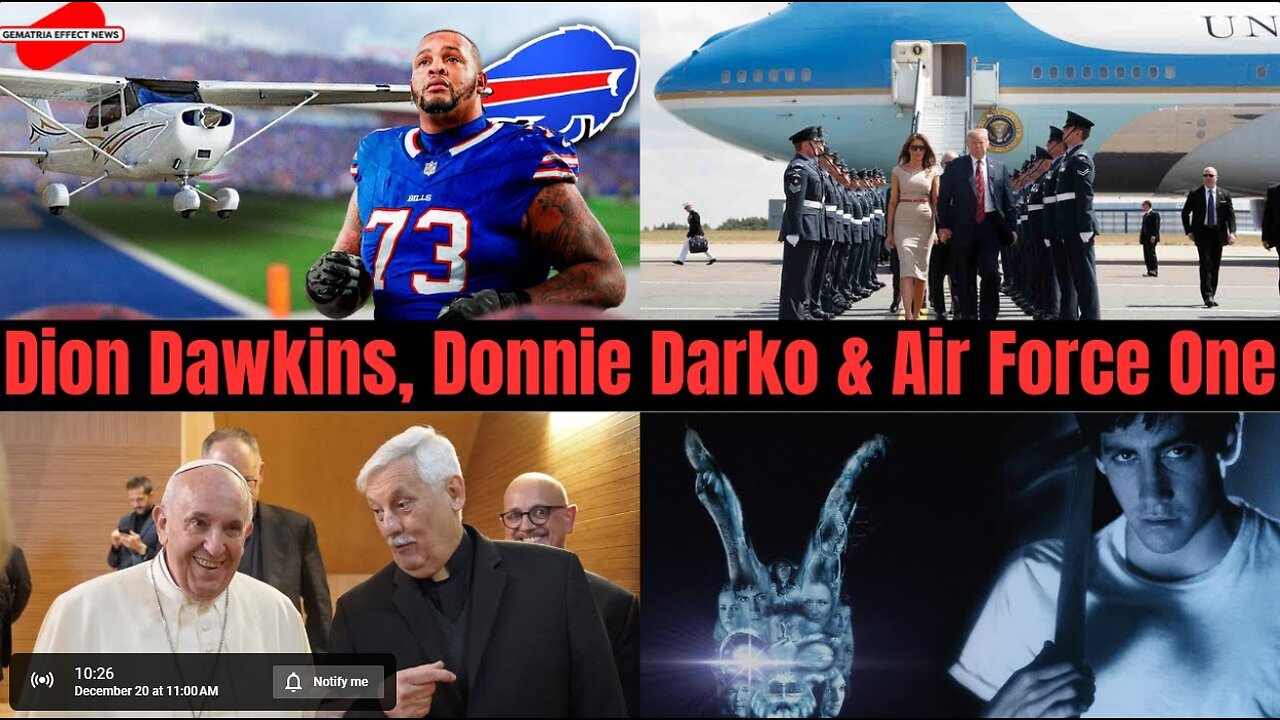 Dion Dawkins plane crash scare on Donnie Darko's birthday's pointing to Donald Trump & Air Force One