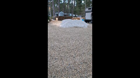 two piles of rocks spread