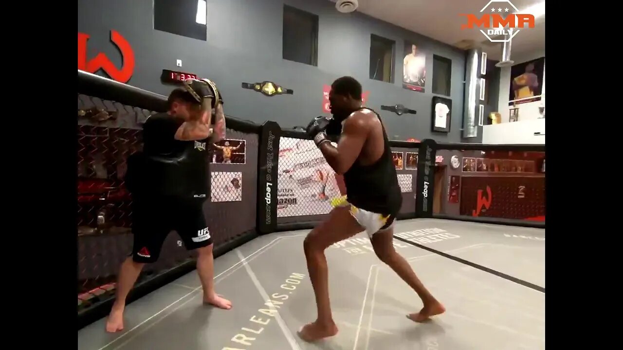 Jon Jones Hitting the Pads at Heavyweight