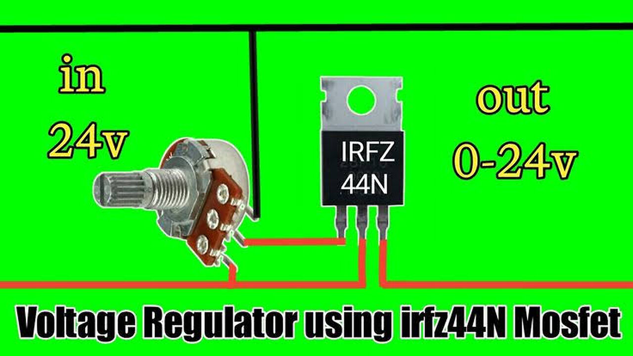 How to made voltage regulator using irfz44n mosfet