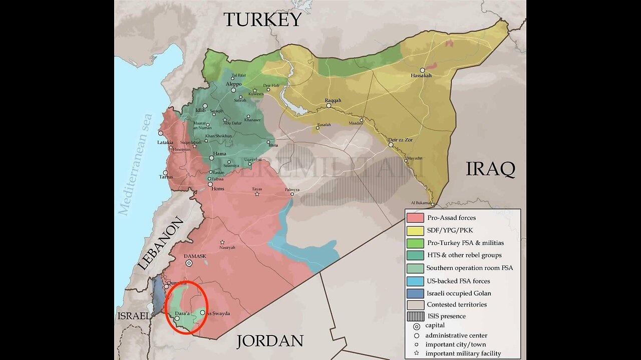 πΈπΎπ Syrian rebels seized the southern city of Daraa, near Jordan, after reaching