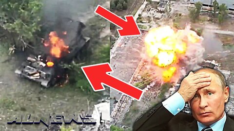 Ukrainian artillery hit Russian convoy consisting of BM-27 Uragan MLRS.