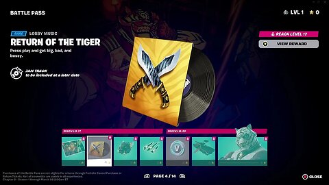 Fortnite Return Of The Tiger Jam Track Lobby Music