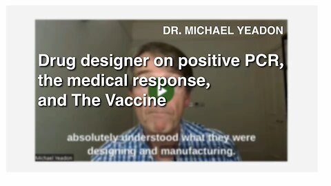 YEADON on positive PCR’s, the medical response, and The Vaccine