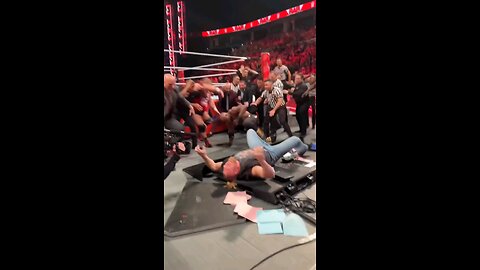 OMG! 😱 Brock Lesnar & Bobby Lashley bring CHAOS to open Monday Night RAW! #Shorts