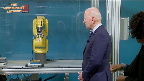 Biden meets a robot.