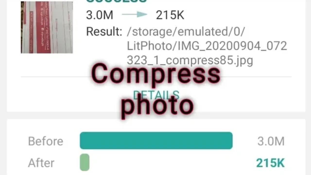 How to compress photo size in mobile||#qisaqtech