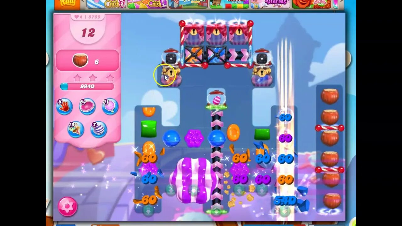 Candy Crush Level 5799 Talkthrough, 26 Moves 0 Boosters