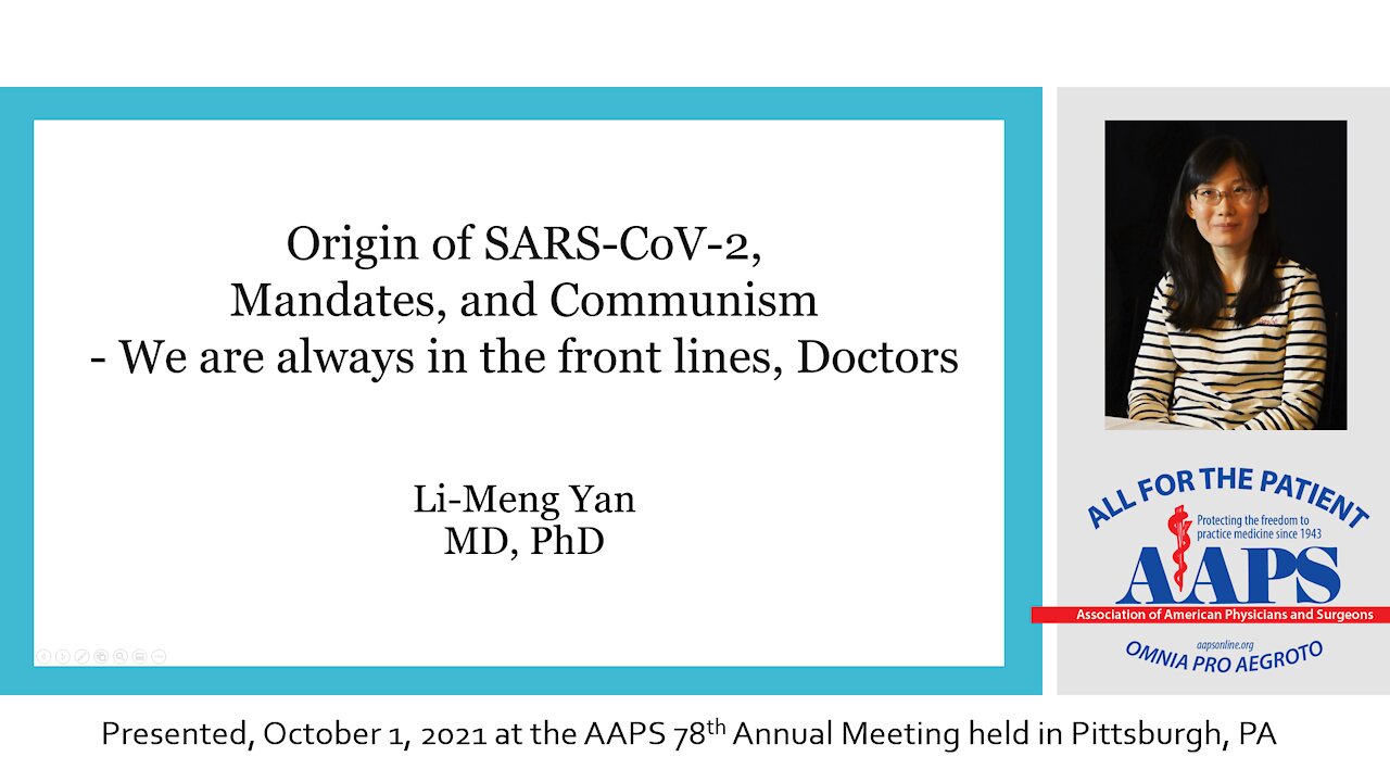 Origin of SARS-CoV-2, Mandates, and Communism - Li-Meng Yan, MD, PhD