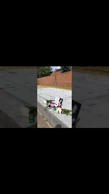 Moscow, DPR Square Near The US Embassy Memorial For A Little Girl Killed By Ukrainian Shelling Pt.2