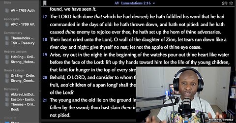 Lamentations 2 Verse 13 Through 22