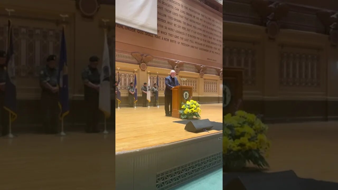 Rev. Michael Wurschmidt Prays at Soldiers and Sailors Memorial Hall - Memorial Day 2022